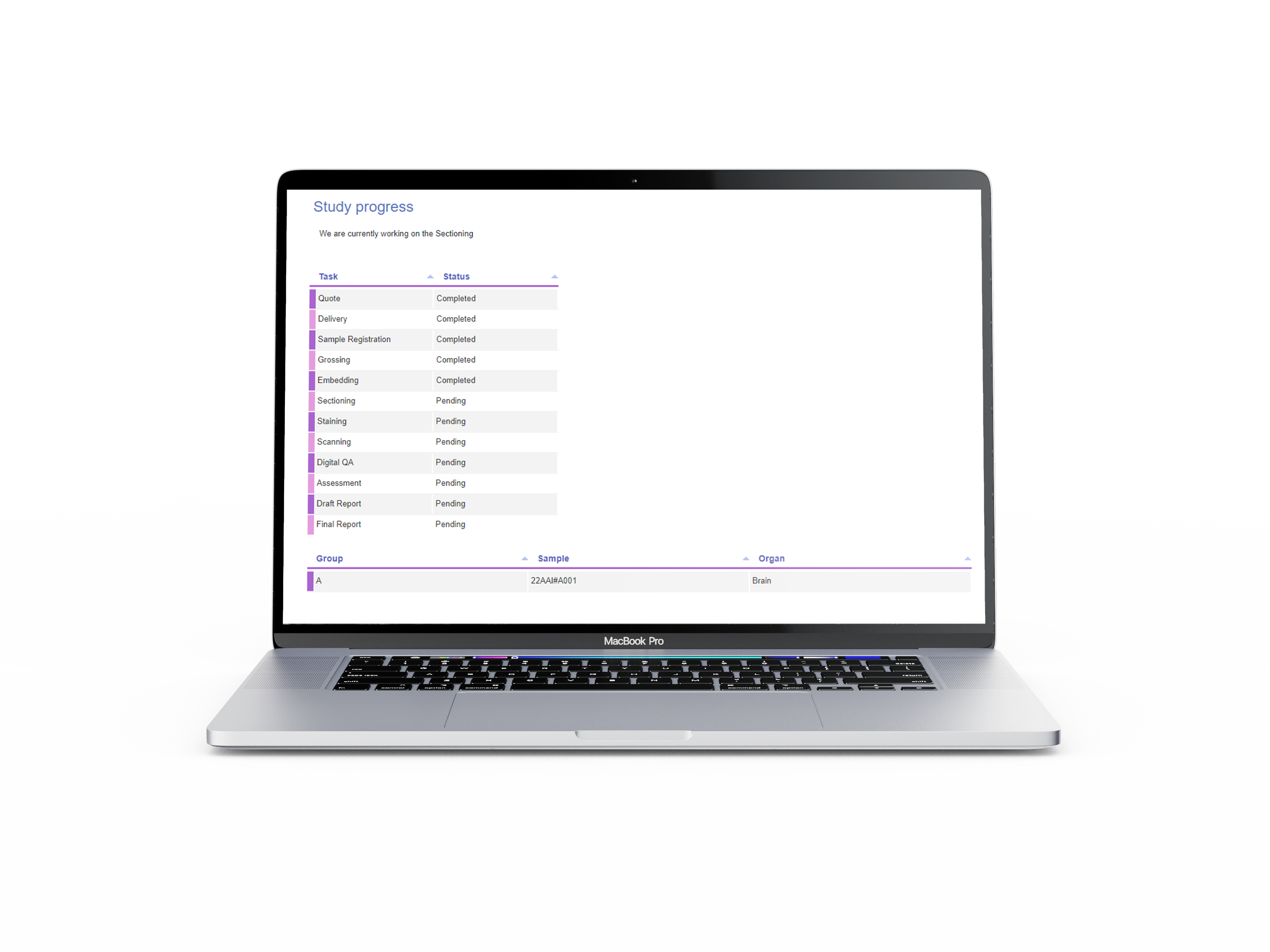 Tx-Connect user interface